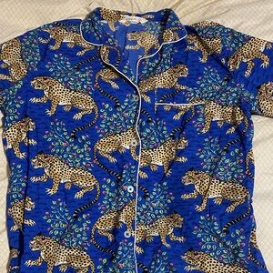 Blue Print Fresh Button-Up Pajama Set